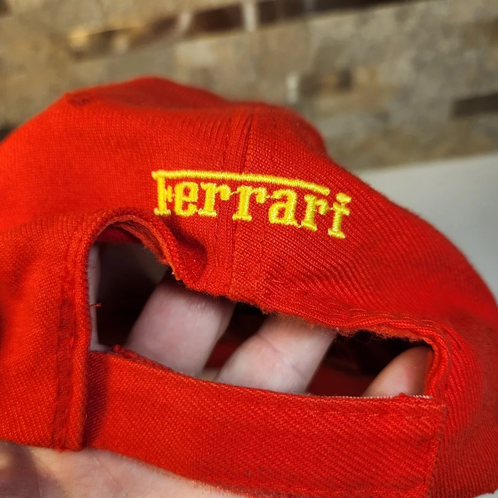 Ferrari Racing Baseball Cap Red Scuderia Shield Embroidered Adjustable Hat